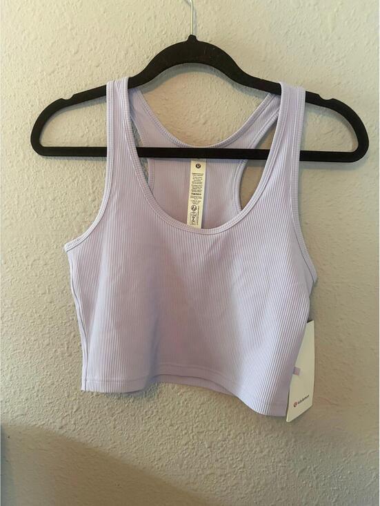 lululemon athletica Tops - NWT Lululemon Power Pivot Training Tank Top Ribbed Lavender Frost Purple size M.